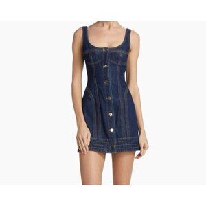 Acler Women’s Valleybrook Denim Mini Dress Blue Size 4 US AU8